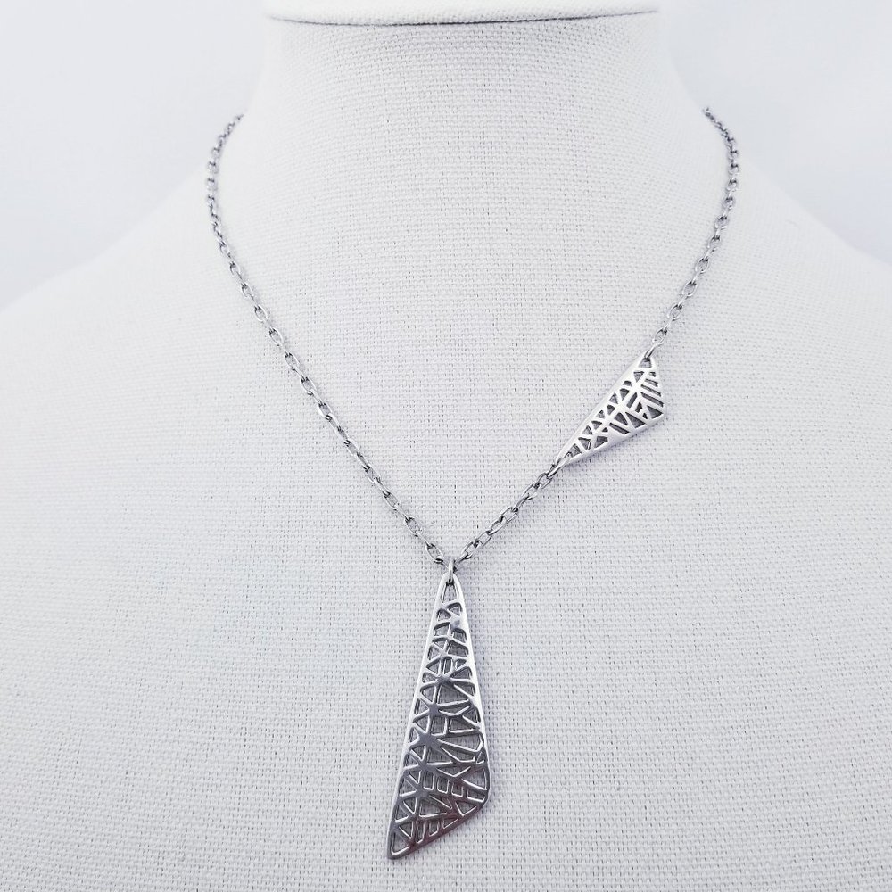 Passion Asymmetrical Silver Plated Necklace